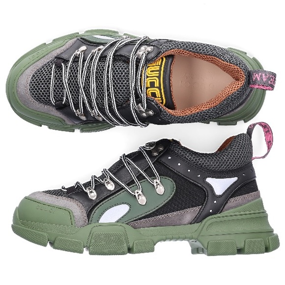 GUCCI LEATHER FLASHTREK LOW TOP SNEAKERS (men’s) - Picture 1 of 7
